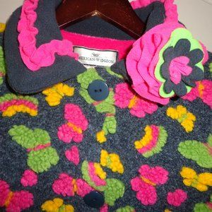 AMERICAN WIDGEON Faux Fur Jacket Girls 4 Lined Button Closure